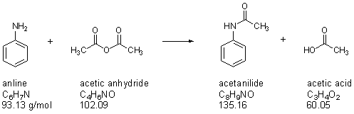 acetic acid aniline acetylation acetanilide preparation glacial